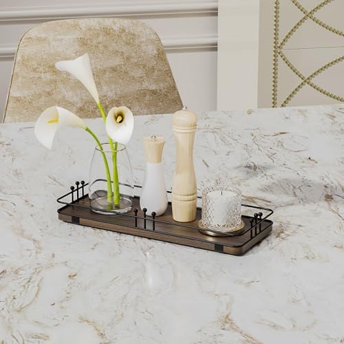 Bathroom Vanity Tray Countertop, Decor, 11.3"x 4.4" Brown-Black - Image 6