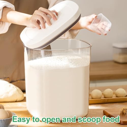 Large Rice Storage Container 15 - 20 Lbs, Airtight Dry Food Flour Container - Image 3