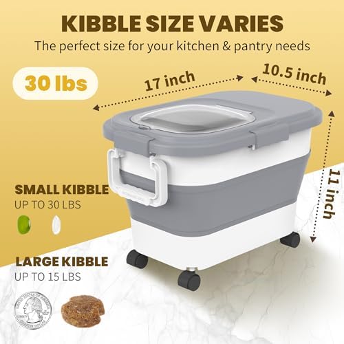 HOYTAMDA 20-30Lbs Collapsible Rice Container,Food Storage Containers Wheels - Image 2