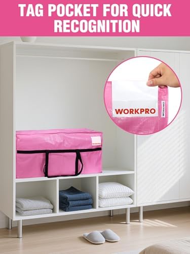 WORKPRO 2-Pack 66 Gallon Extra Large Moving Bag with Zipper & Carry Handles - Image 5