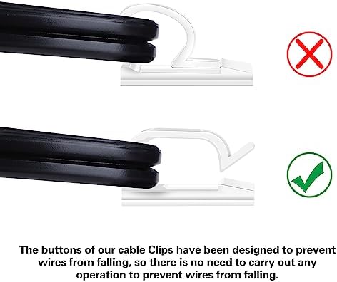 XHF 60PCS 3/4” Clear Adhesive Cable Wire Wall Light Clips, Cord Holder - Image 4