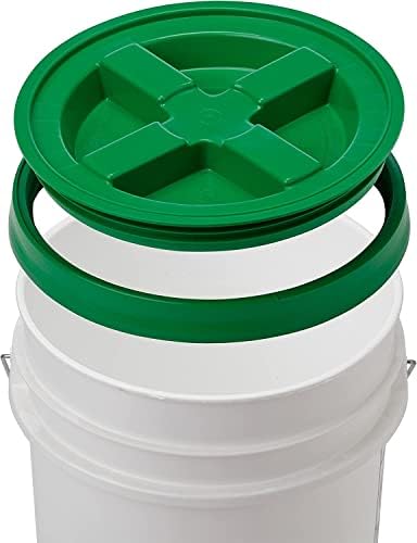 GAMMA2 Gamma Seal Lid - Pet Food Storage Container Lids - Fits 3.5, 5, 6, & 7 Gallon Buckets, Green, Made in USA (Pack of 12) - Image 3