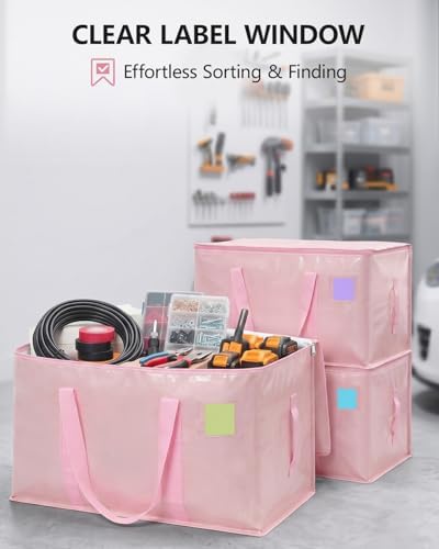 Moving Bags Heavy Duty Extra Large 110LBS Storage Bags, 8 Pack-Pink - Image 4
