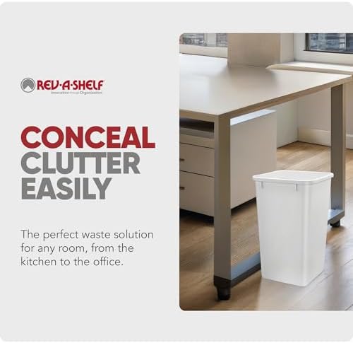 Rev-A-Shelf Double Pullout Garbage Trash Cans for Kitchen Cabinets, 35 Qt - Image 5