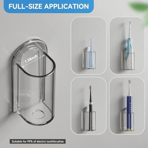 MOPMS Electric Toothbrush Holders Wall Mounted for Bathrooms 2Pcs - Image 6