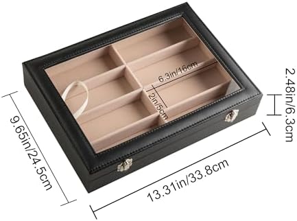 Frebeauty 8-Slot Sunglass Organizer,Sunglass Holder with Clear Lid - Image 3