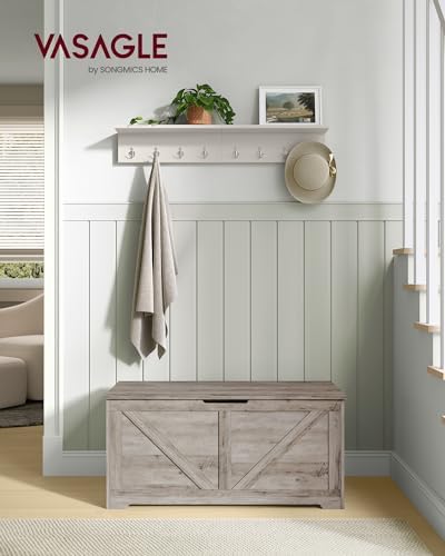 VASAGLE Storage Chest with 2 Safety Hinges, 15.7 x 39.4 x 18.1 Inches - Image 2