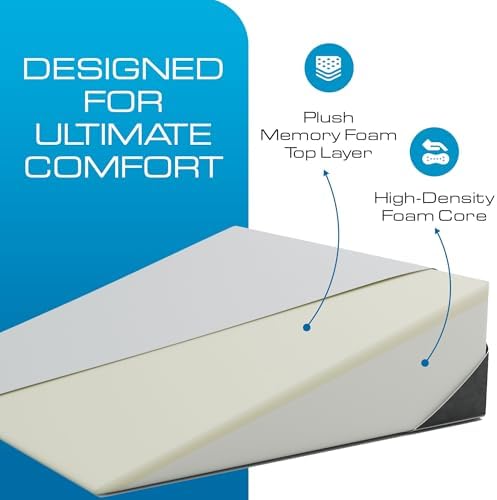 Kolbs Extra Wide Bed Wedge Pillow for Sleep Apnea, More Room - More Comfort | with Chic Jacquard Cover - Headboard Wedges for Sleeping (Extra Wide 7.5" Height) - Image 4