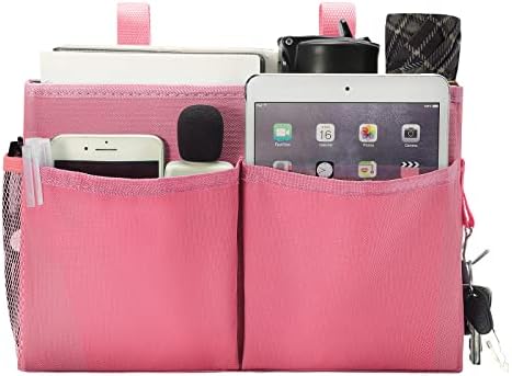 Bunk Bed Organizer, Bedside Caddy Hanging Storage Bag, Pink by Bseash
