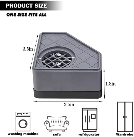HUAKENER Anti Vibration Pad for Washing Machine, Washer and Dryer Pedestals - Image 2