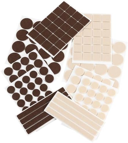 168 PCS Felt Furniture Pads - Self Adhesive Floor Protectors for Hardwood Floors, Anti Scratch Chair Leg Feet Pads, Furniture Sliders for Home Furniture Protection by Unknown