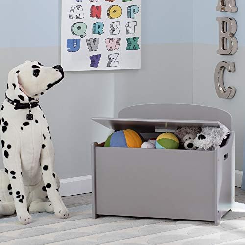 Delta Children MySize Deluxe Toy Box, Grey - Image 2