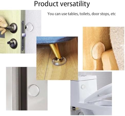 12PCS Door Stoppers for Wall, 3.15" Large Transparent Shield - Image 5