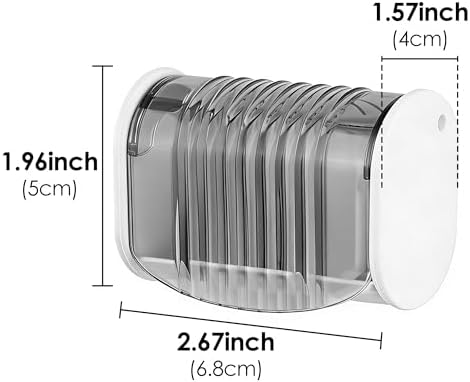 1 Pack Toothbrush Holder Wall Mounted with Cover for Bathroom, 2 Slots Toothbrush Storage Organizer for Shower, Self Adhesive Toothbrush Hanger (Grey) - Image 2