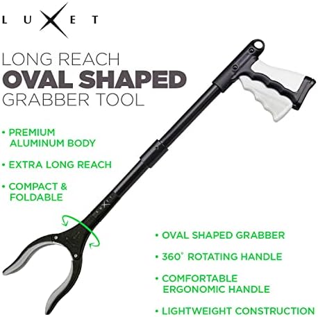 Grabber Reacher Tool 19 Inch Long, Foldable Pick Up Stick - Strong Grip Magnetic Tip - Heavy Duty Trash Picker Claw Reacher Grabber Tool Elderly Wheelchair Mobility Aid (Gray) - Image 3