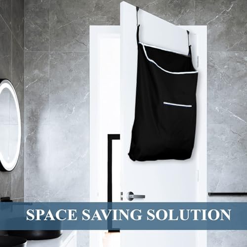 TFLC X-Large Hanging Laundry Hamper bag, 20x3.75x31", Black-XL - Image 7