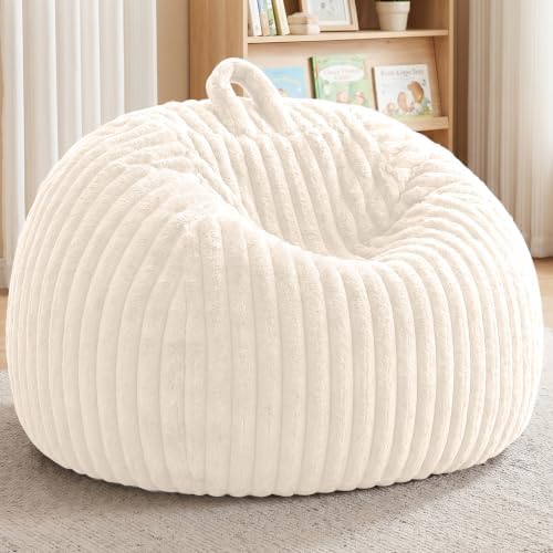 Bean Bag Cover No Filler Stuffed Animal Storage Bean Bag Chair Cover by AZHCHKE