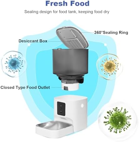 ANDOLL HOME Automatic Cat Feeder,4L Timed Cat＆Dog Dry Food Dispenser - Image 3