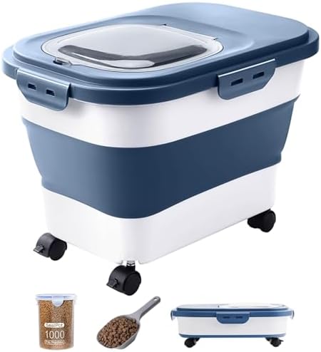 20-23 Lbs Dog Food Storage Container,Collapsible Dog Food Container by DDMOMMYCOLLAPSIBLEFOODSTORAGECONTAINERFAMILY