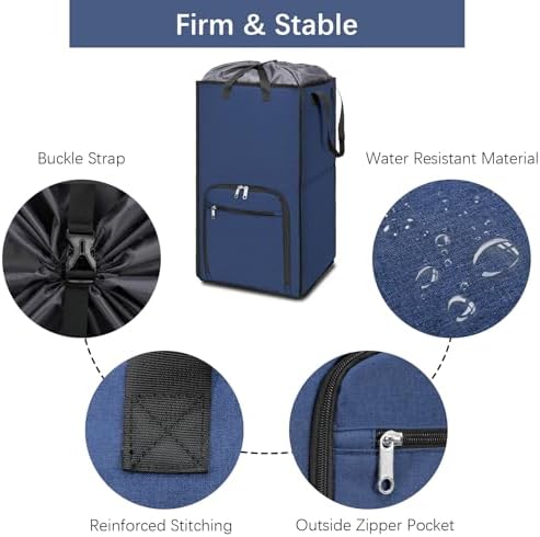Bukere Rolling Laundry Hamper with Wheels, Large 90L Freestanding Collapsible Laundry Basket Bag for Clothes Storage, Heavy Duty Removable Wheeled Cart for College Dorm Apartment Laundry Room Bathroom - Image 5