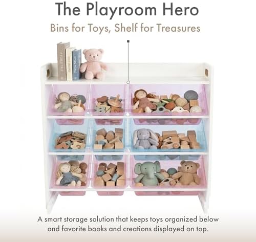 Humble Crew Kids Toy Organizer with Display Shelf, 9 Bins, 3 Tier Storage - Image 5