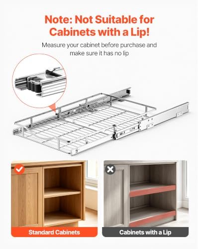 VEVOR Pull Out Cabinet Organizer 14.06"W x 20.94"D Steel Slide Out Drawers - Image 6