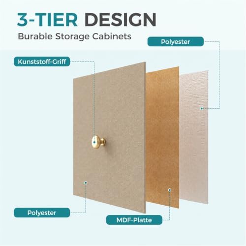 OLIXIS 8 Drawer Storage Dresser for Bedroom, Closet Organizers Units, Khaki - Image 4