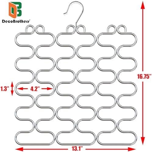 Deco Brothers Scarf Hanger for Closet, 23 Loop, Chrome - Image 6