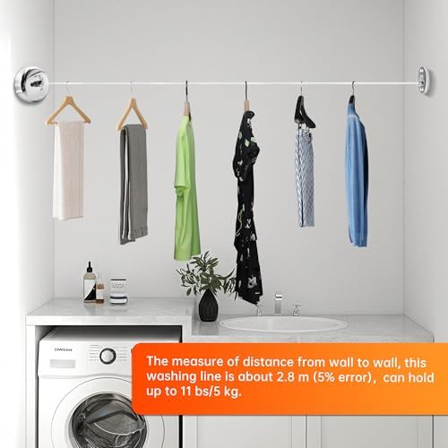 Wall Mounted Retractable Clothesline(Sliver) - Image 7