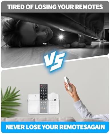 1 PCS Adhesive Remote Control Holder Wall Mount, 3 Slot Adjustable Remote Holder for TV Controller with Hollow Bottom for Charging, Wall Pen Holder for Home Office School (Clear, 1) - Image 4