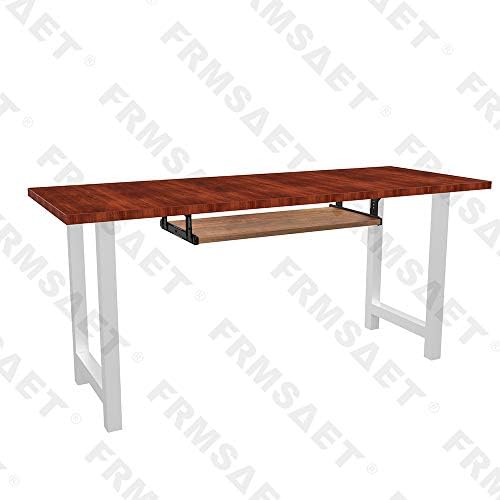 FRMSAET Under Desk 20/24/30 inch Keyboard Drawer Platform (24 in, Brown) - Image 6