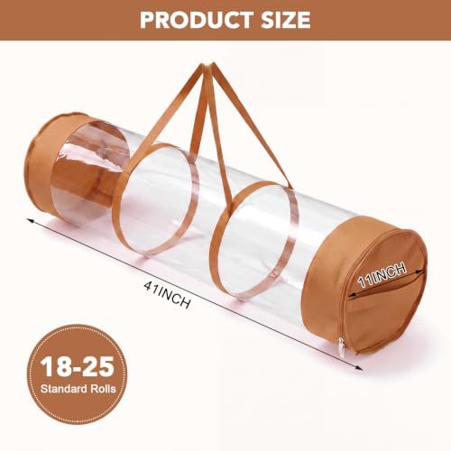 Christmas Wrapping Paper Organizer, 41" Gift Wrapping Paper Storage Golden - Image 3