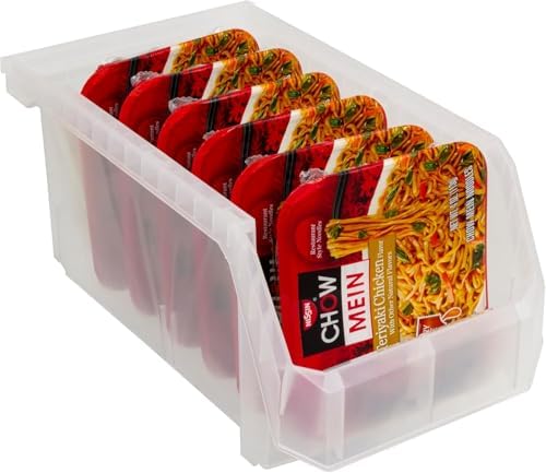 ReadySpace Large Stackable Plastic Storage Bins, 6-Pack, Clear - Image 6