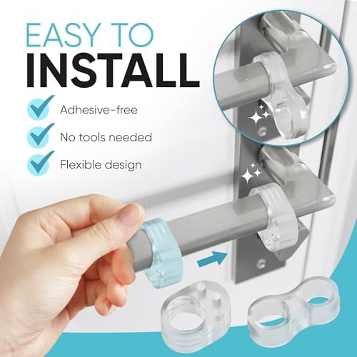 STRONGEST HOME® Door Stop Wall Protector (10 Pack, 6+4 Bonus) – Clear Silicone Door Handle Bumper, Adhesive-Free Wall Guard for Stops, Knobs, Bedrooms & Bathrooms - Image 5