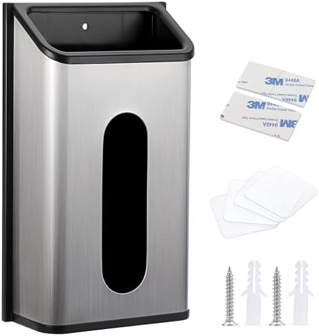 Sumnacon Grocery Bag Dispenser Wall Mount Stainless Steel Bag Dispenser by Sumnacon