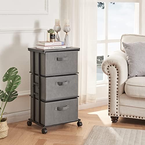 MAX Houser Dresser Tower with 3 Drawers, Grey - Image 2