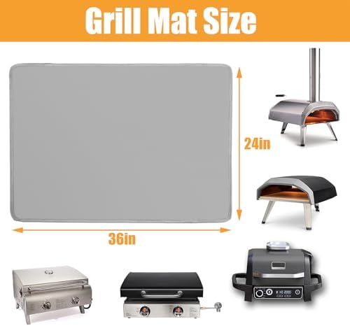 Heat Resistant Mats for Countertop fits Tabletop Grill, 36x24x0.04in, Grey - Image 5