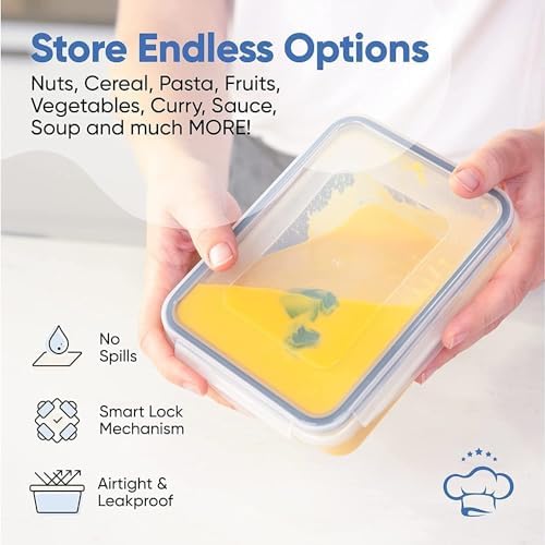 Chefs Path 48 Piece BPA-Free Plastic Food Storage Container Set with 24 Containers and 24 Lids for Kitchen Pantry Organization and Meal Prep - Image 3