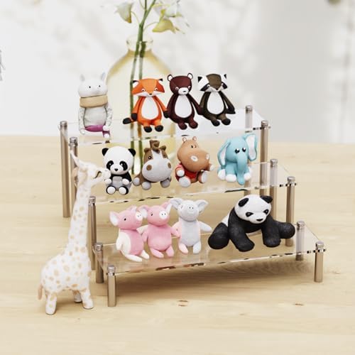 3 Pcs Acrylic Riser, Display Stand Clear Shelf for Cupcake Food Desserts Holder Cosmetic Products Tabletop Use and More (Large) - Image 6