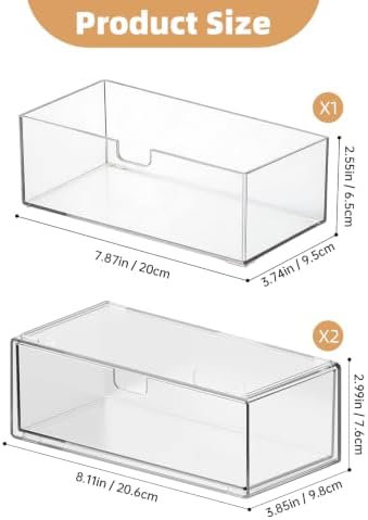 Stackable Medicine Cabinet Organizer for Bathroom, 3 Pack - Image 2