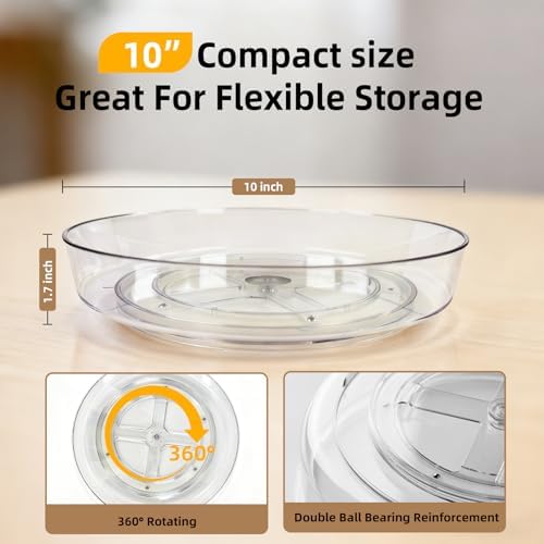 4 Pack Lazy Susan 10 inch Turntable for Spice Organization - Image 3