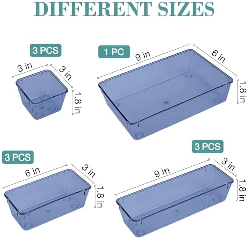 10 PCS Drawer Organizer Set, 5 Size Bathroom and kitchen organizer Trays - Image 2