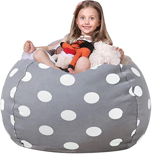 WEKAPO Stuffed Animal Storage Bean Bag Chair Cover for Kids by Wekapo