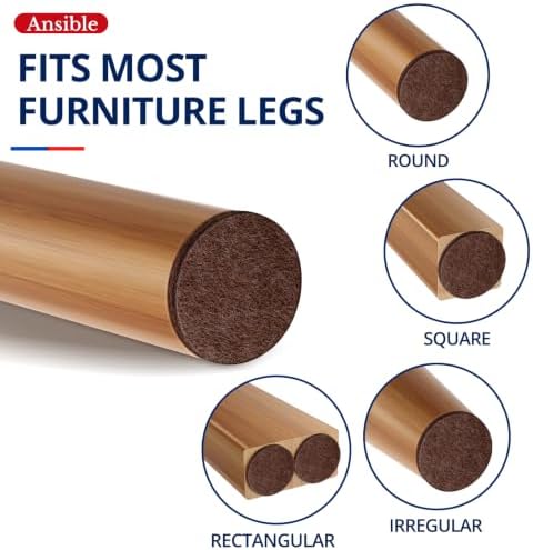 Ansible 60 PCS Felt Furniture Pads 1" for Hardwood Floors - Image 3