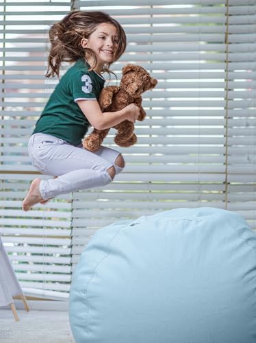 WEKAPO Stuffed Animal Storage Bean Bag Chair Cover for Kids - Image 6