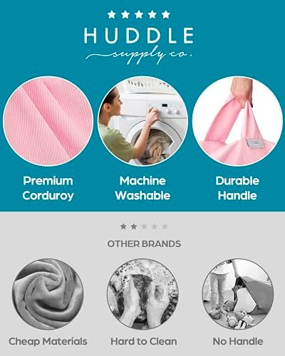 Huddle Designer Stuffed Animal Bean Bag Storage Chair Cover XL Pink - Image 3
