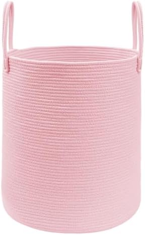 JMvicyroam 100L Cotton Rope Laundry Basket Hamper, Pink by JMvicyroam