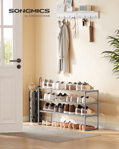 SONGMICS Shoe Rack, 3-Tier Shoe Organizer, Metal Storage Shelf - Image 2