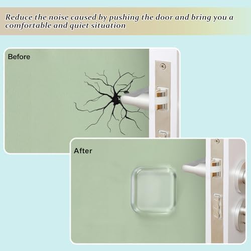 Bovinde Door Stopper Wall Protector,Bumper Knobs Door Stops 12 Pack (Clear) - Image 3