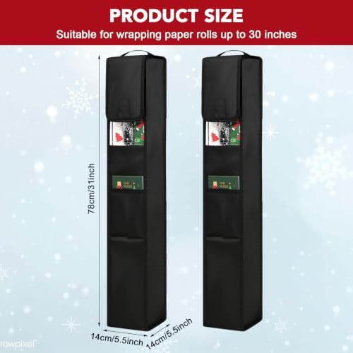 Dntorx 2PCS Wrapping Paper Storage Bag 31" Gift Wrapping Organizer Storage - Image 2